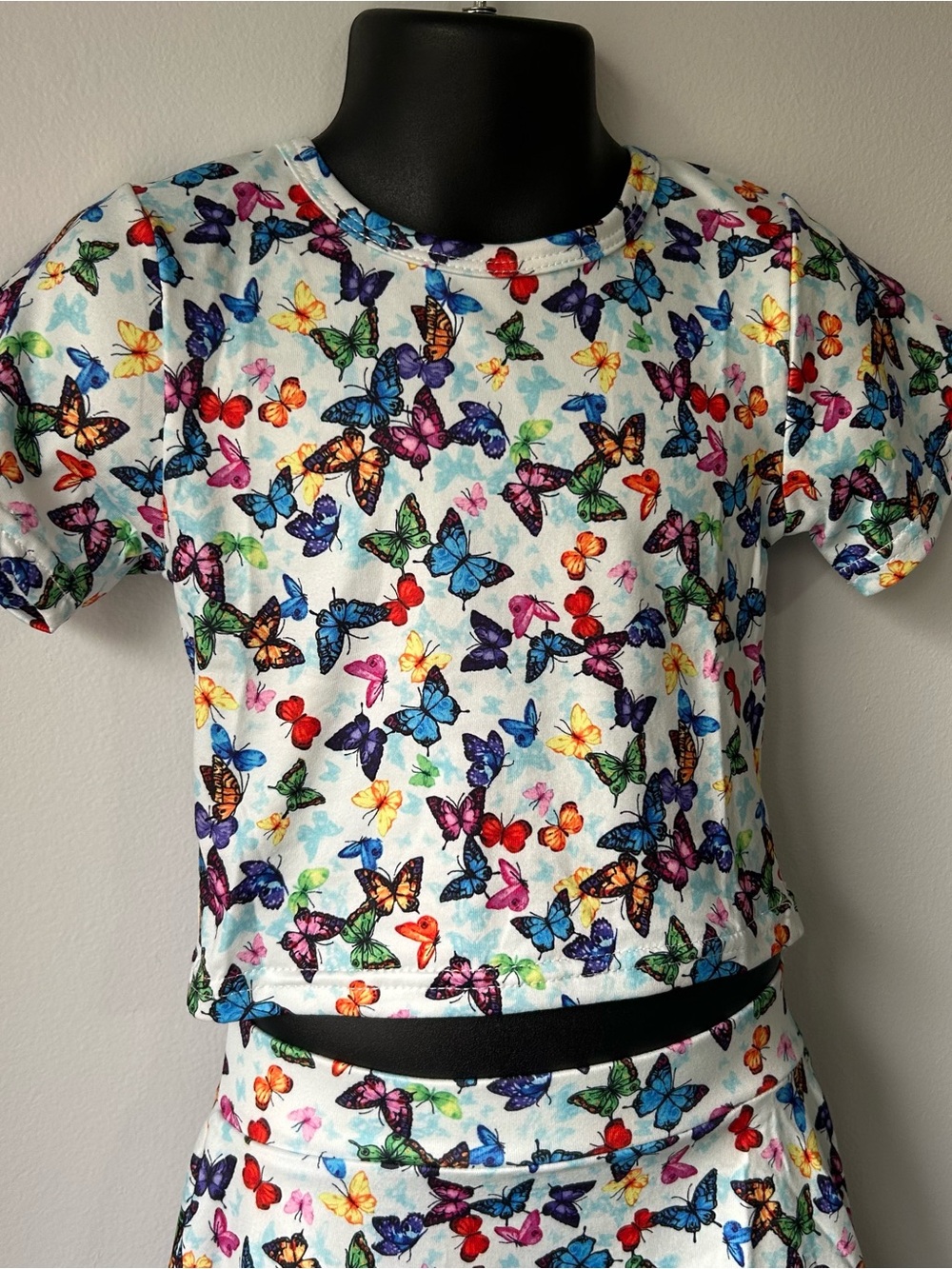 🛍️ 2/$60🛍️ Butterfly 3-Piece Skirt & Top Set Handmade 12T NEW - Picture 9 of 12
